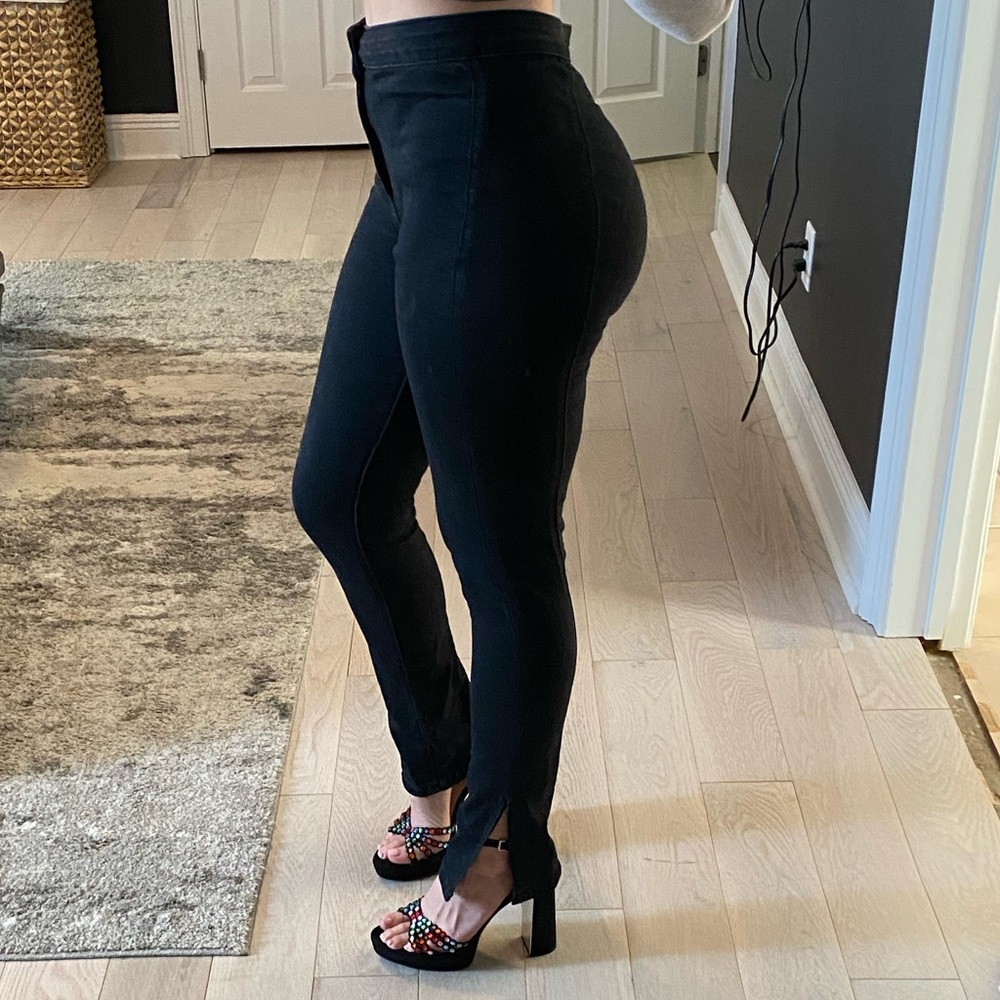 We the Free/Free People stretchy high rise split jeggings jeans pants